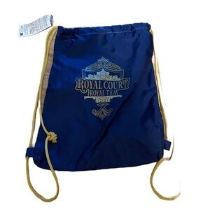 Disney Cruise Line Royal Court Royal Tea Cinch Bag NEW Princess Blue Gold